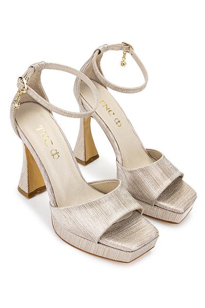 Tamer Tanca Women's Vegan Gold Heeled Shoes