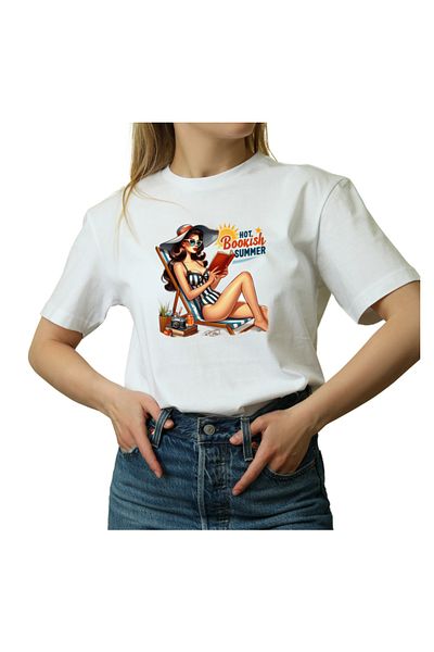 OEM Tricou Dama alb, sarcasm si stil retro, marimea M