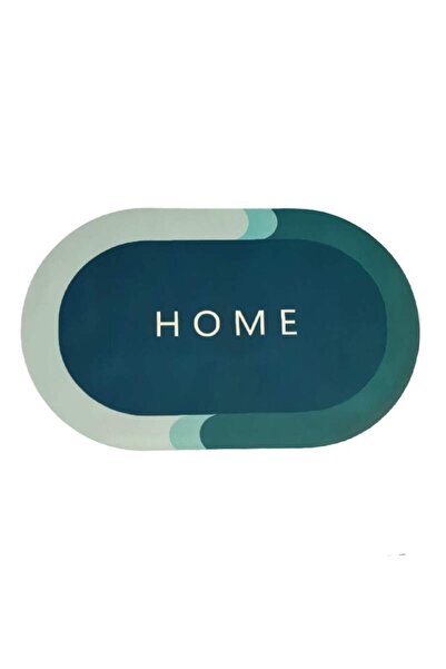 SIKS Covoraș de baie antiderapant, model "Home", oval, 77 x 47,5 cm, turcoaz/...