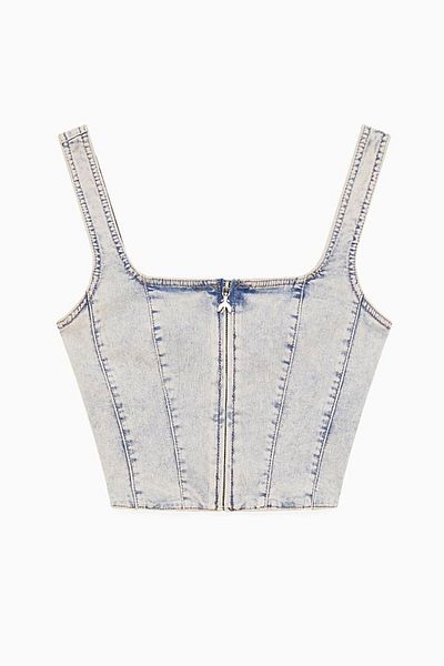 Patrizia Pepe ZIPPER TOP - PATRIZIA PEPE - 46, BLUE