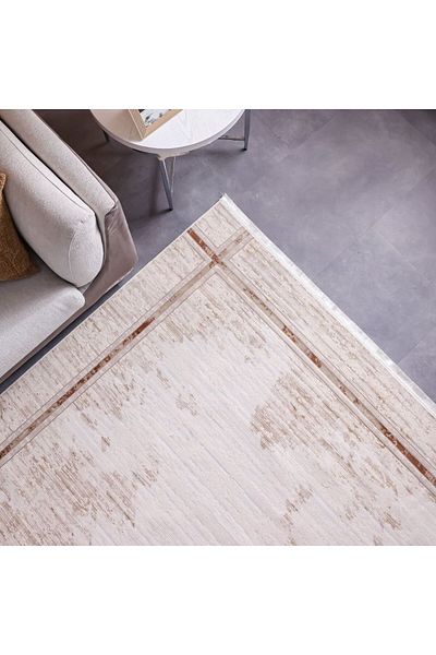Danube Home Pearl Rug Polyester Area Rug Floor Covering L230xW160cm-Beige & Bronze