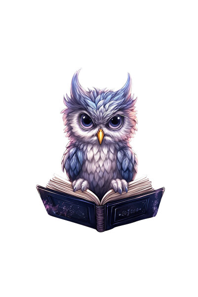 INOVATIX Set de 8 piese, autocolant Bufniță Magică pe carton, INOVATIX®. 6 cm