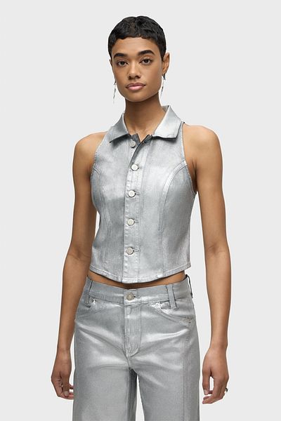 Hudson VESTĂ HALTER - HUDSON - S, ARGINTIE