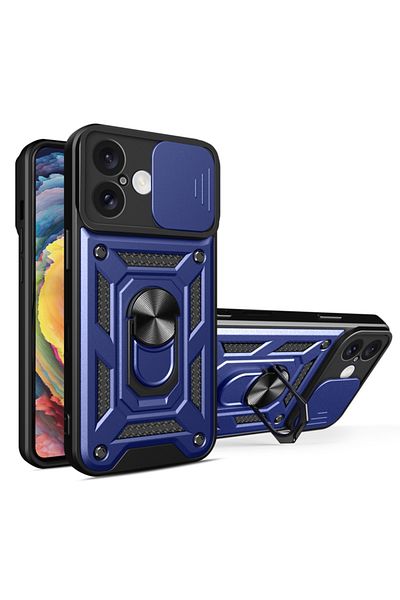 Techsuit Husă pentru iPhone 16 Plus - Seria Techsuit CamShield - Albastră
