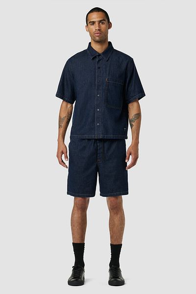 Hudson CROPSS SHIRT - HUDSON - BLUE, M