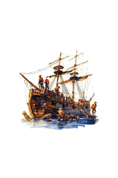 INOVATIX Σετ 8 τεμαχίων, Αυτοκόλλητο Πειρατικής Σκάφους, INOVATIX®. 6 εκ.