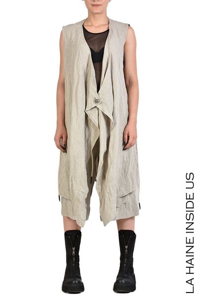 La Haine Inside Us AVALON VEST - LA HAINE INSIDE US - BEIGE, L/XL