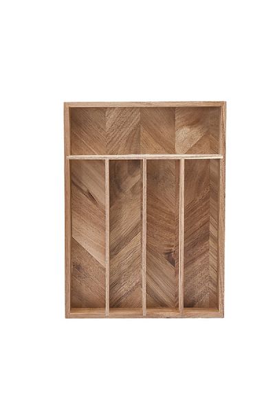 Bien Servi High Quality Wooden Cutlery Tray Brown