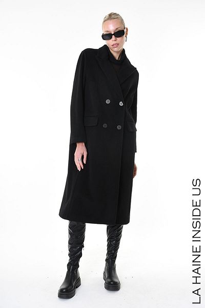 La Haine Inside Us LONG COAT REGULAR FIT - LA HAINE INSIDE US - S, BLACK