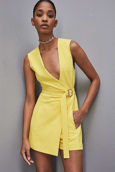 Patrizia Pepe Twill Dress - - Yellow, 40