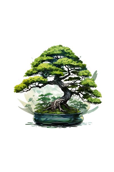 INOVATIX Set de 8 bucăți, autocolant Bonsai Galileo, INOVATIX®. 6 cm
