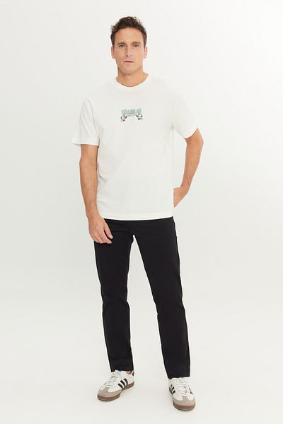 WRANGLER Slim Fit Slim Fit Κανονική μέση στενή πλευρά Μαύρο παντελόνι Chino
