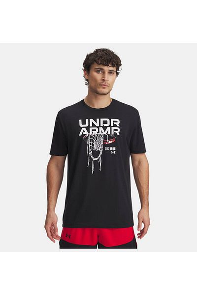 Under Armour M 60/40S Hoops Net Ss Black Men's T-Shirt 1390188-001