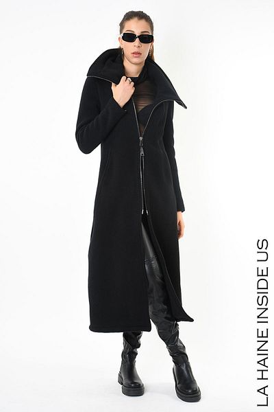 La Haine Inside Us LONG COAT - LA HAINE INSIDE US - L, BLACK