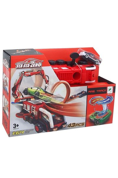 JOYFUL CHİLD Toy Police Fire Truck Play Set 43 Pieces Red