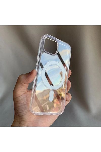 bzstore Set MagSafe Case for iPhone 14 Pro Max with Screen and Camera Protector 3-in-1 BzStore, Clear