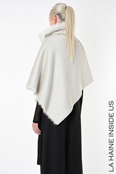 La Haine Inside Us PONCHO WITH COLLAR - LA HAINE INSIDE US - XS/S, CREAM