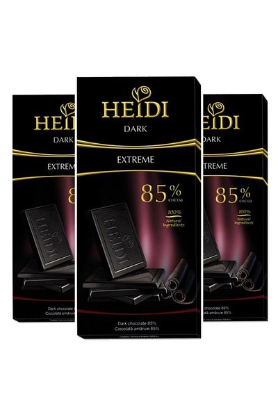 Heidi Ciocolată 85% Neagră Extremă 80 g x 3 bucăți