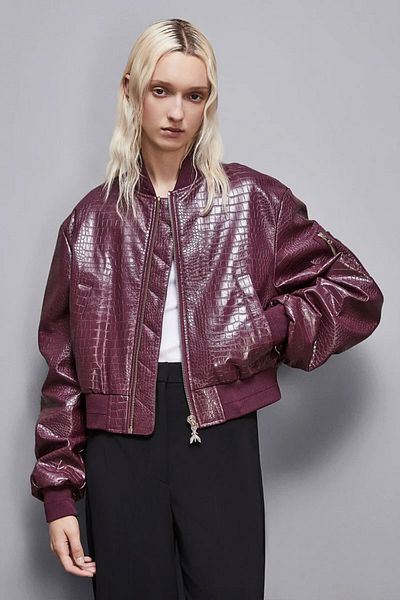 Patrizia Pepe BOMBER - PATRIZIA PEPE - 38, BURGUNDY