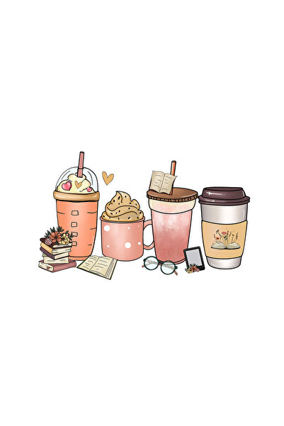 INOVATIX Set of 8, Drinks and Books Sticker, INOVATIX®. 6 cm
