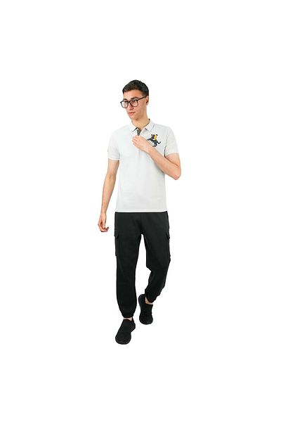 Giordano Men's Slim Fit Cotton Short Sleeve Napoleon Polo