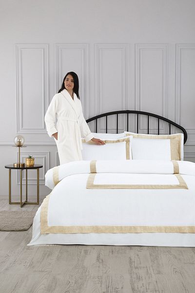 Özdilek Sadem Organic Acacia Double Satin Duvet Cover Set