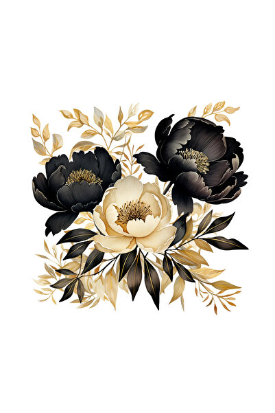 INOVATIX Set de 8 piese, autocolant buchet floral Trio Conjugal, INOVATIX®. 6 cm