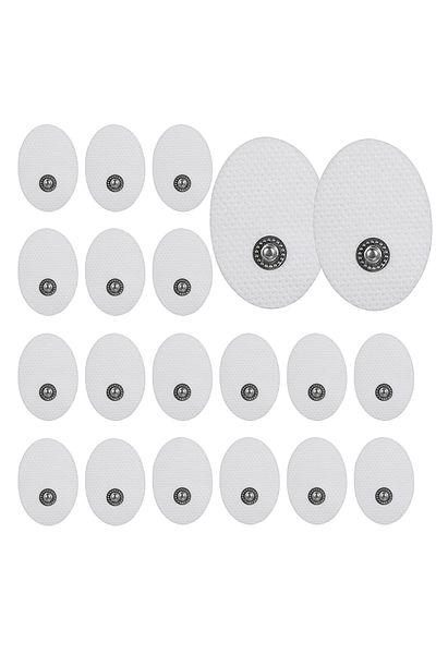 zenifique Set 20 Electrozi Cu Gel, Paduri Autoadezive, Fizioterapie, Reutilizabili, Zenifique, 4.2x3 Cm, Alb