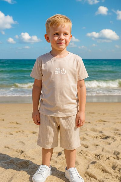 mb kids Printed Cord Shorts Basic Girls Boys Summer Shorts Set