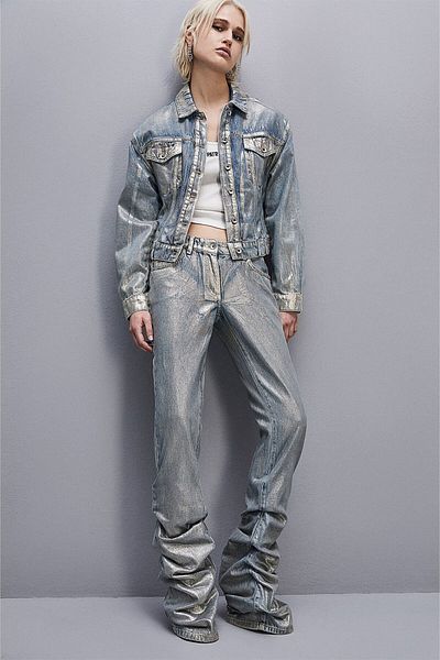 Patrizia Pepe JACHETA DENIM AUR - PATRIZIA PEPE - ALBASTRU, 40