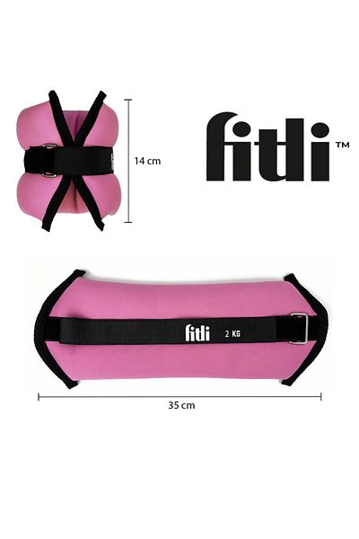 Fitli Greutăți pentru glezne și încheieturi, 2 kg, roz