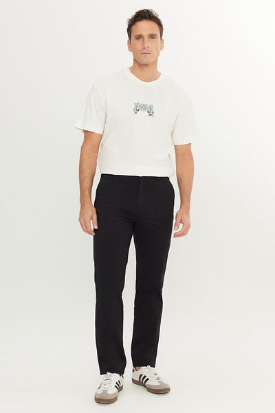 WRANGLER Slim Fit Slim Fit Κανονική μέση στενή πλευρά Μαύρο παντελόνι Chino