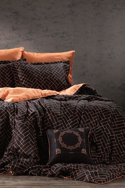ZEBRA CASA Etna 7 Piece Double Silk Duvet Cover Set