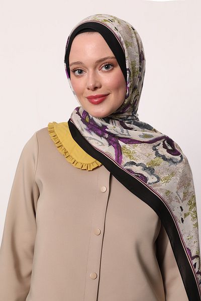 LuvenSara Patterned Silk Shawl