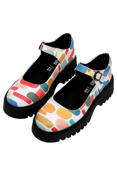 Dogo Women's Vegan Leather Multicolor Mary Jane Loafer - Lucky Design