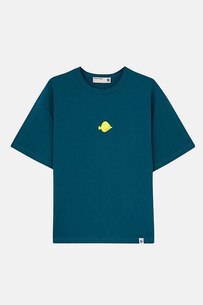 WWF Market Yellow Tang Oversize Premium T-Shirt - Πετρόλ