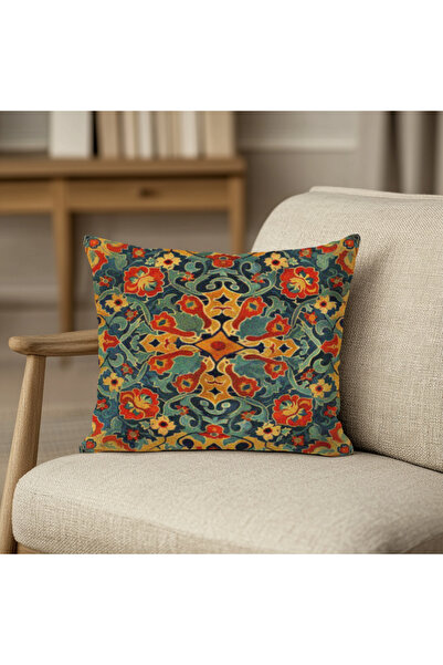 TURKISHRUG KINGDOM غطاء وسادة بتأثير هندسي ثلاثي الأبعاد