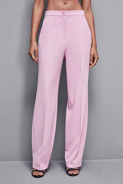 Patrizia Pepe CLASSIC HIGH WAIST TROUSERS - PATRIZIA PEPE - 38, PINK