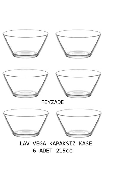 LAV Feyzade Vega Storage Container Set 6 Pieces 215Cc Bowl Without Lid