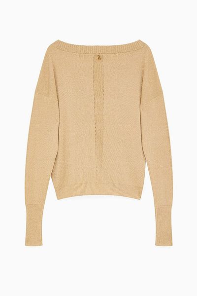 Patrizia Pepe Pulover cu sclipici - - XS/s, Auriu