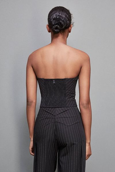 Patrizia Pepe CORSET TYPE TOP - PATRIZIA PEPE - 46, GRAY