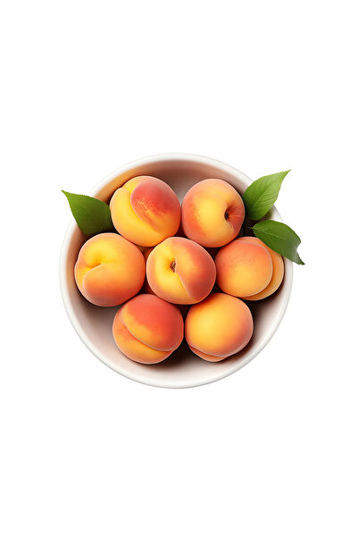 INOVATIX Set de 8 piese, Bol autocolant cu piersici galbene, INOVATIX®. 6 cm