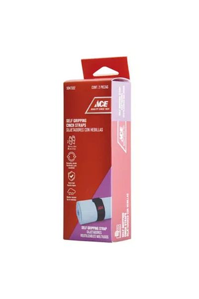 ACE Self-Gripping Cinch Strap Pack (90 x 4 cm, 2 Pc.)
