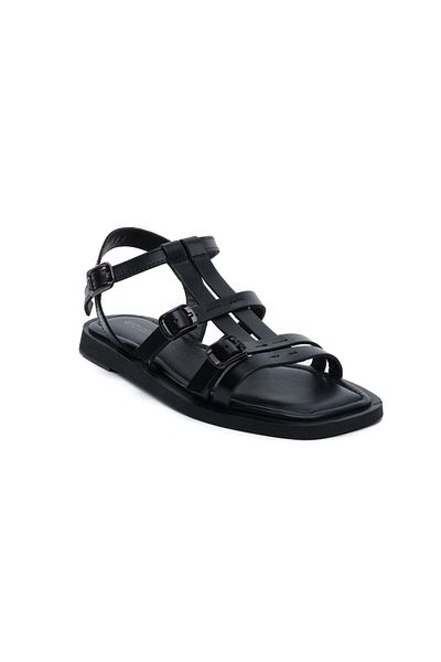 Greyder 59251 Black Genuine Leather Women's Sandals