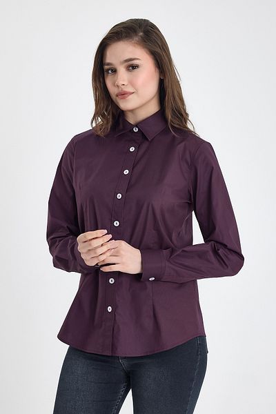 FİDEY Women's Shirt Classic Satin