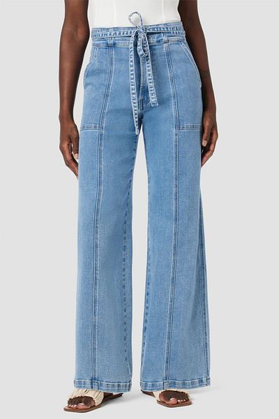 Hudson PANTALONI JEANS CU LOCURI ÎN TALIE LARGI - HUDSON - 27, ALBASTRU