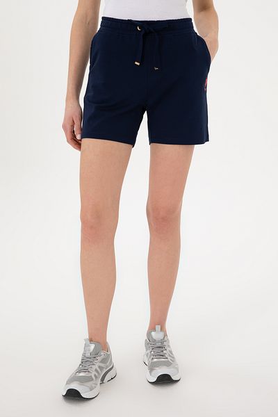 U.S. Polo Assn. Women's Navy Blue Knitted Shorts 50300840-Vr033