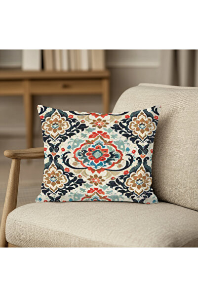 TURKISHRUG KINGDOM غطاء وسادة مربع الشكل على شكل الأناضول التقليدي