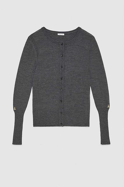 Patrizia Pepe WOOL CARDIGAN - PATRIZIA PEPE - XS/S, GREY