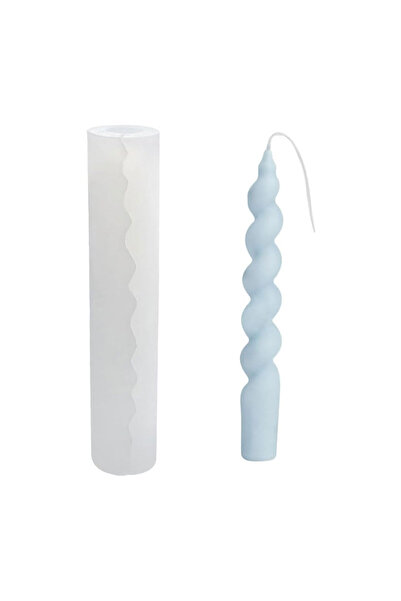 TT Tahtakale Toptancıları Silikon Şamdanlık Mum Kalıbı İtalyan Burgulu 18.7 CM